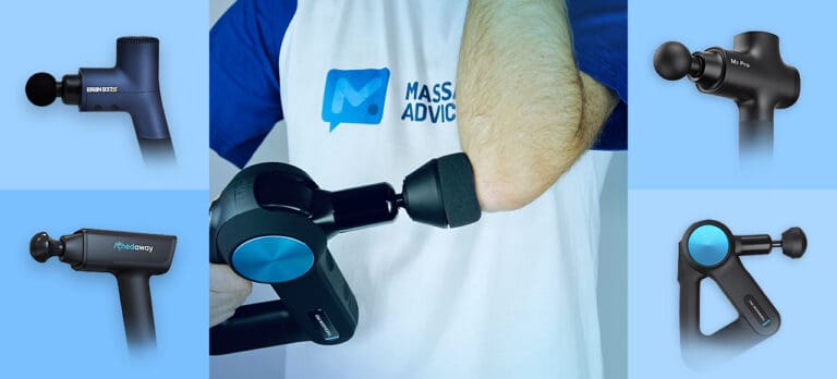 Massage Gun For treating golfer's elbow; tennis elbow