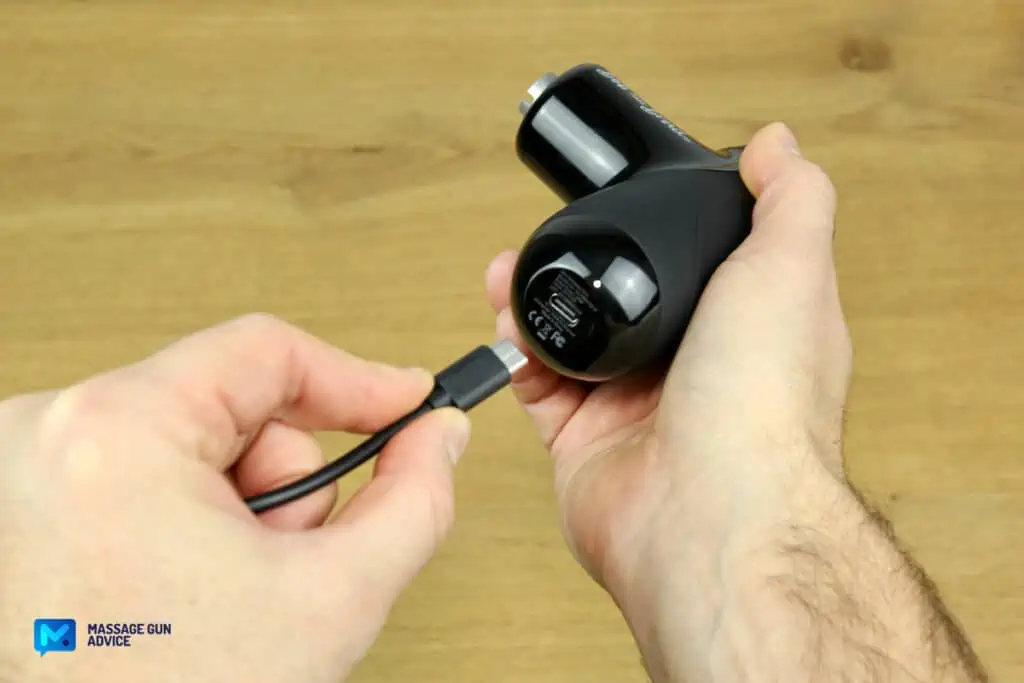 Ultimate Guide to Charging Your Massage Gun: Best Practices and Essential Tips 7 Bob And Brad Q2 mini massage gun. Connecting Usb C Cable For Charging