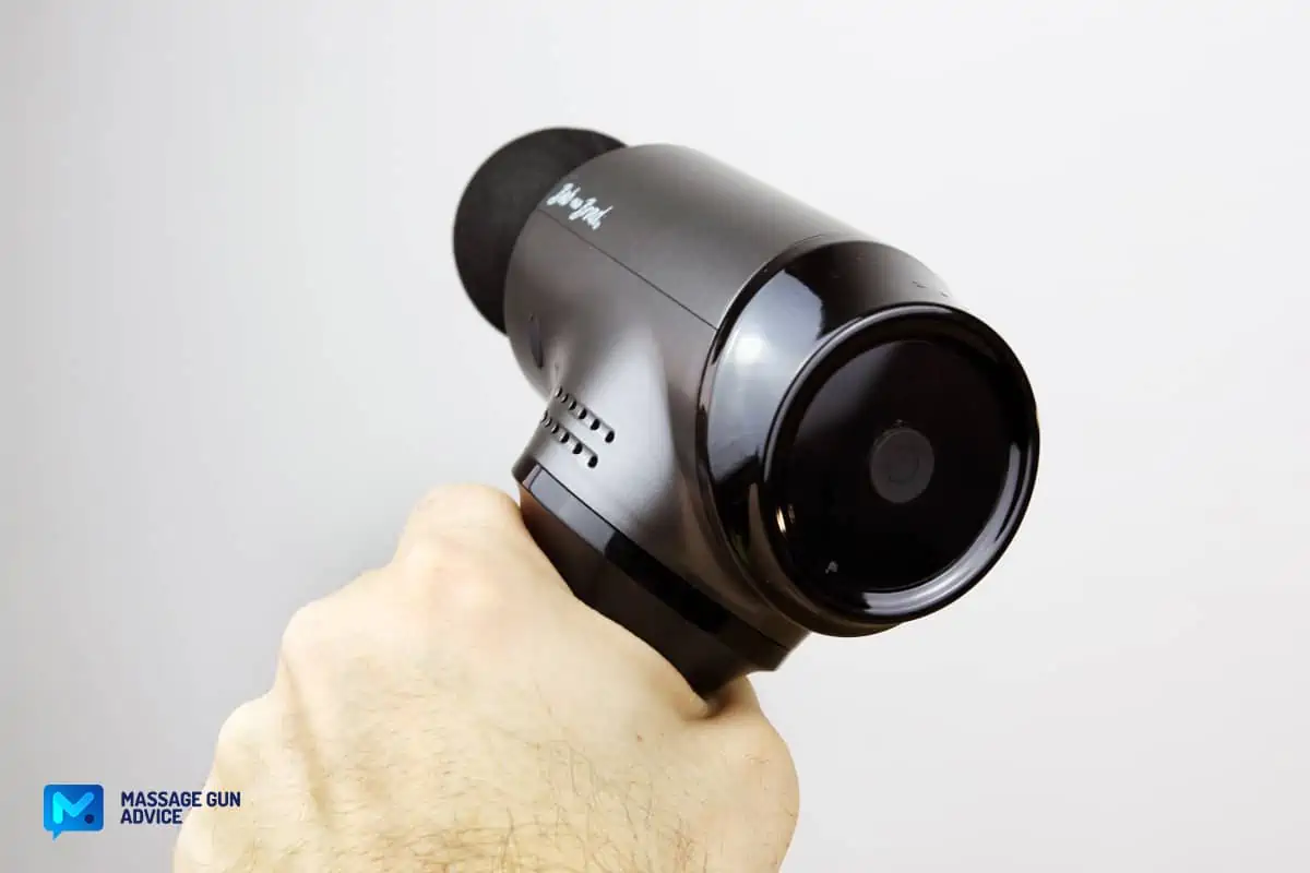 Bob and Bob And Brad T2 Massage Gun Review: Is It a Genuine Upgrade? 12 bob and brad t2: back view
