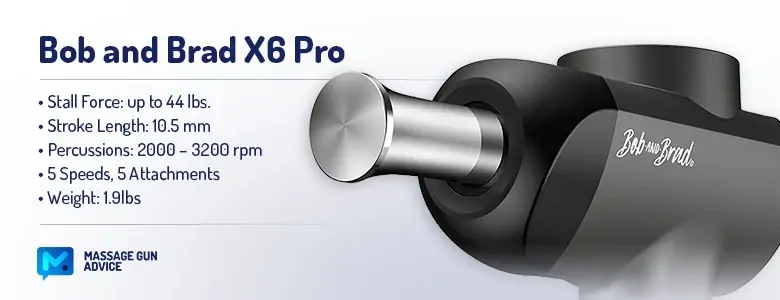 Bob And Brad X6 Pro Massage Gun Review: Better Than A Hypervolt? 13 bob and brad x6 pro max specifications