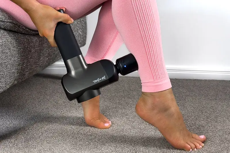 Bob And Brad X6 Pro Massage Gun Review: Better Than A Hypervolt? 6 Bob And Brad X6 Pro Max On Heidi's Calf