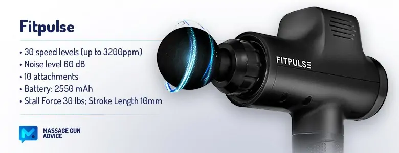 Fitpulse Massage Gun Review – Is This the Perfect Match for You? 2 Fitpulse massage gun specification