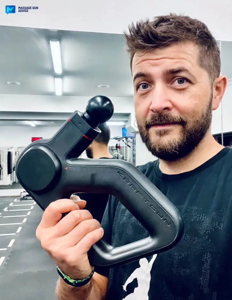 About Us 21 greg szostak from massagegunadvice with kraftgun force massager