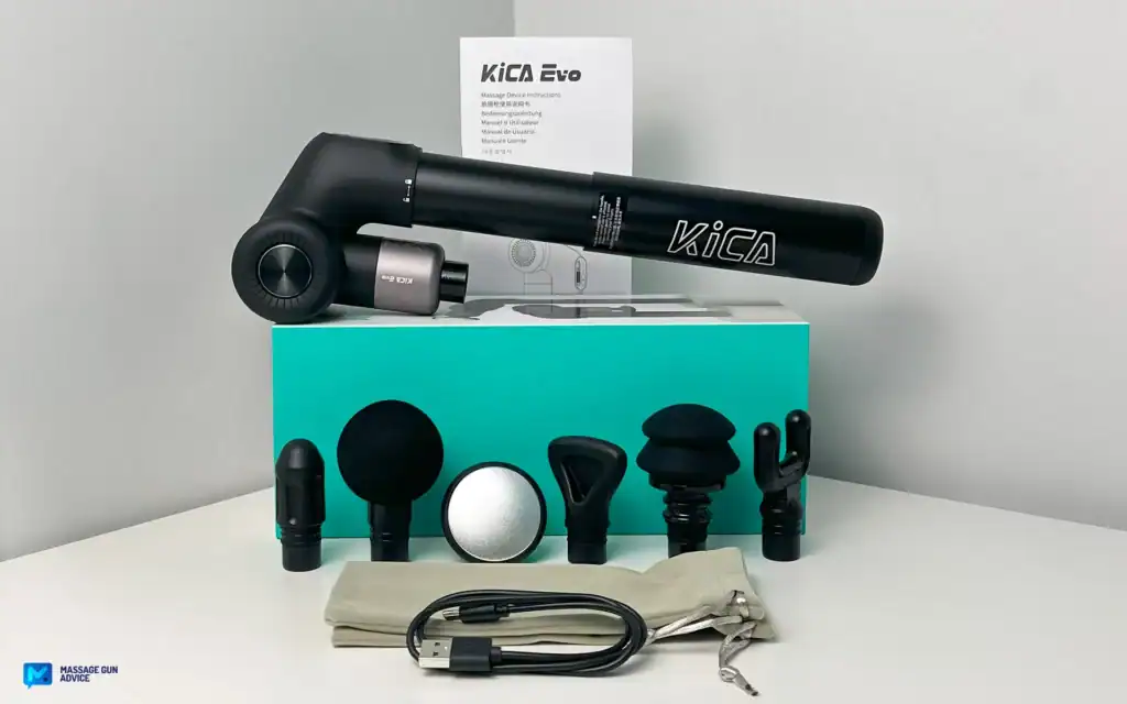 KiCA Evo Massage Gun Review - Check Out the 2 Variations 8 Kica Evo Massage Gun Contents