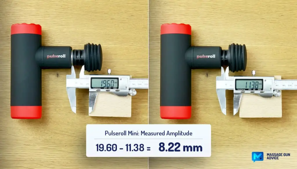 Pulseroll Mini Massage Gun Review - Tiny but Very Mighty 24 pulseroll mini measured amplitude
