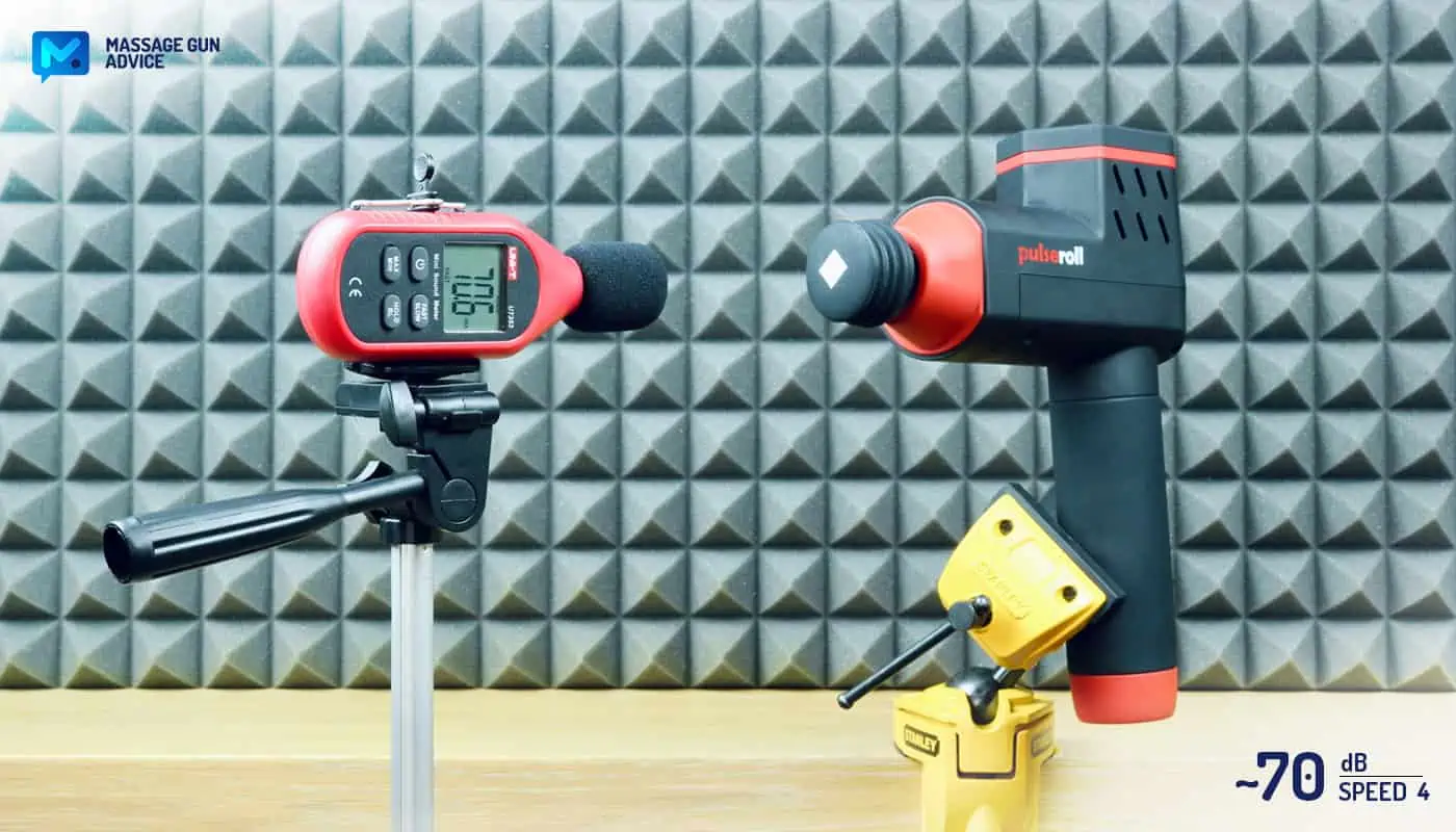 Pulseroll Massage Gun Review - A Decent, Heavy-Duty Percussive Device 28 pulseroll pro noise measurement-speed level 4