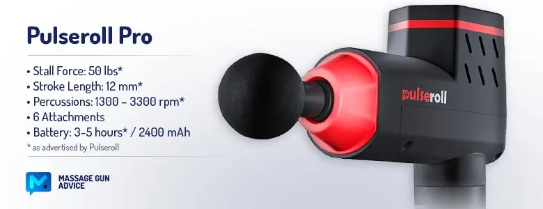 Pulseroll Massage Gun Review - A Decent, Heavy-Duty Percussive Device 2 Pulseroll PRO Specs