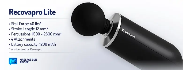 Recovapro Lite Review - Is It Better Than Some of Its Peers? 3 Recovapro Lite Specifications