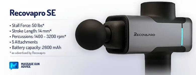 Recovapro SE Review - Surprisingly Good And Versatile Device 2 Recovapro SE 2.0 Specifications